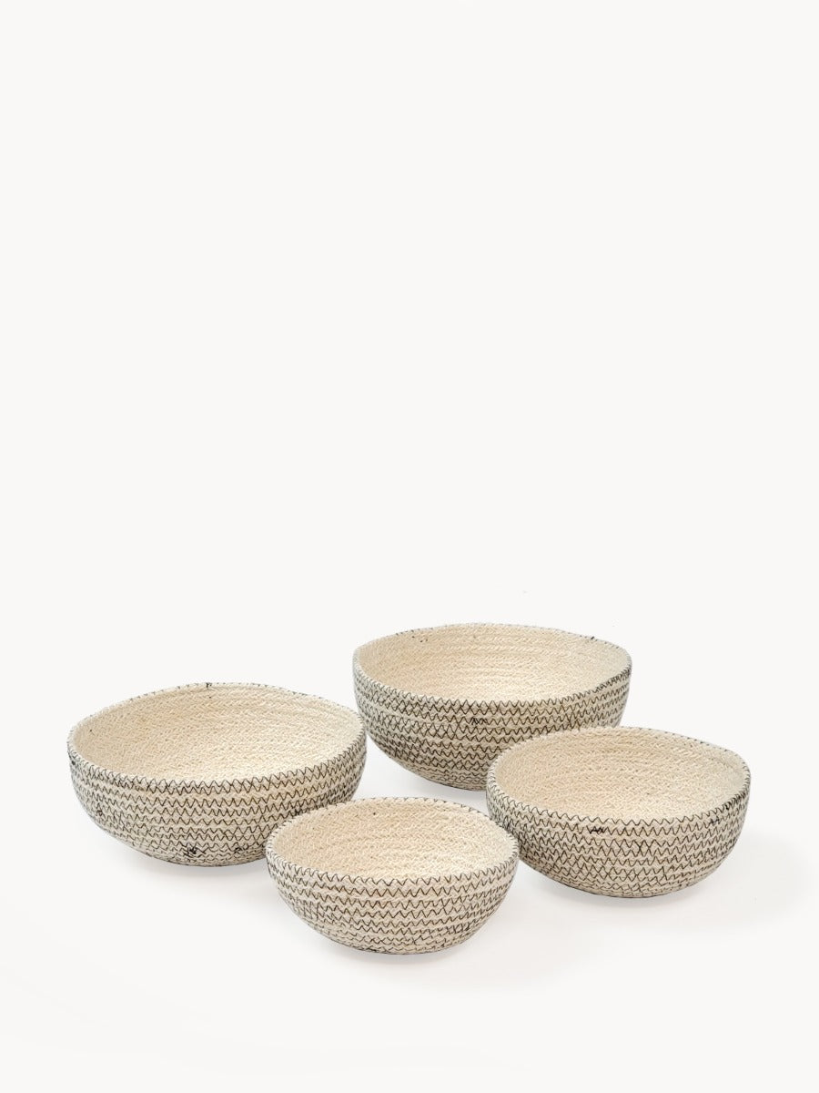 Amari Woven Jute Bowl Set – Handcrafted Storage Baskets (Set of 4)