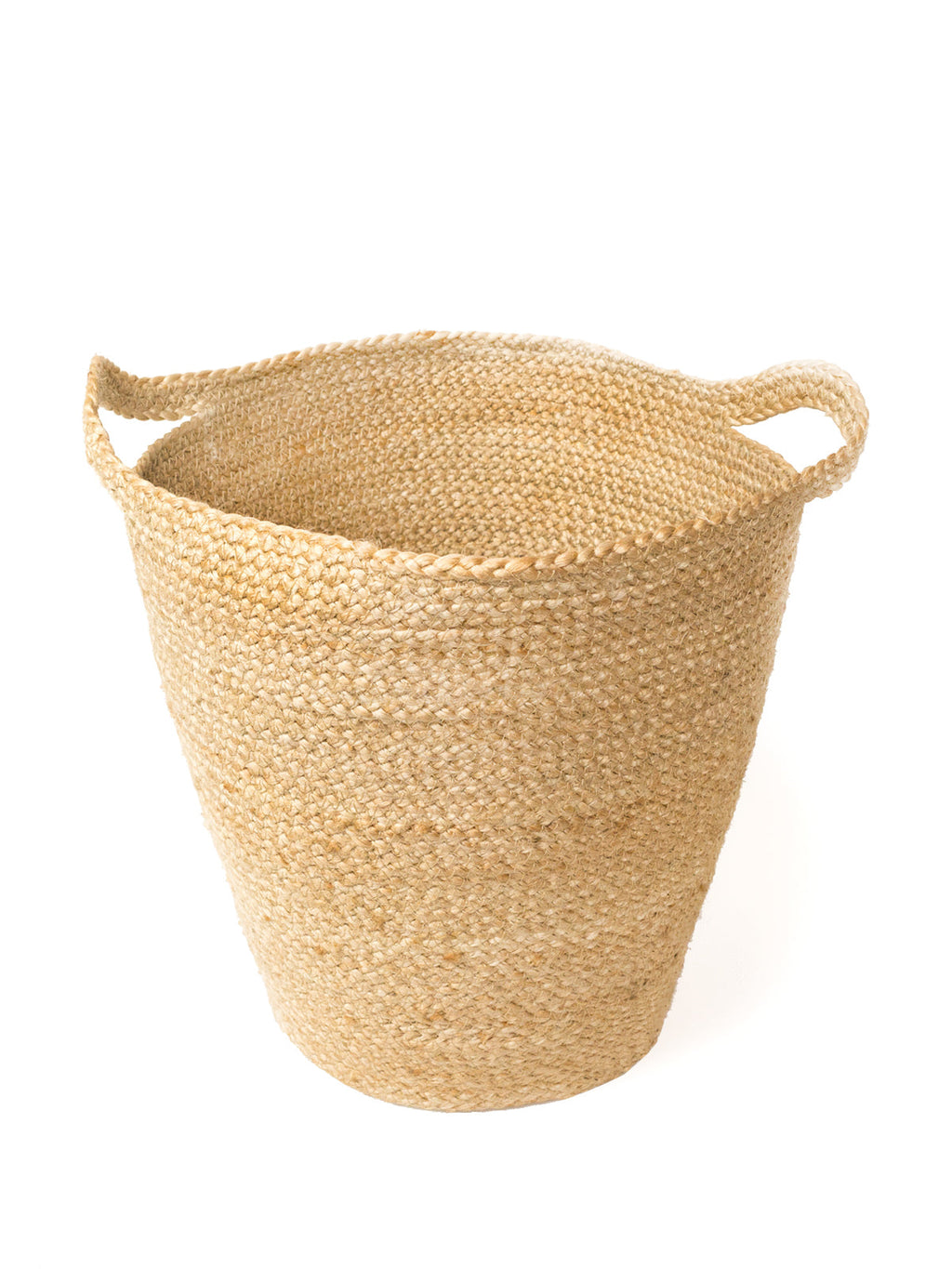 Kata Handwoven Jute Basket with Slit Handles – Natural (Set of 3)