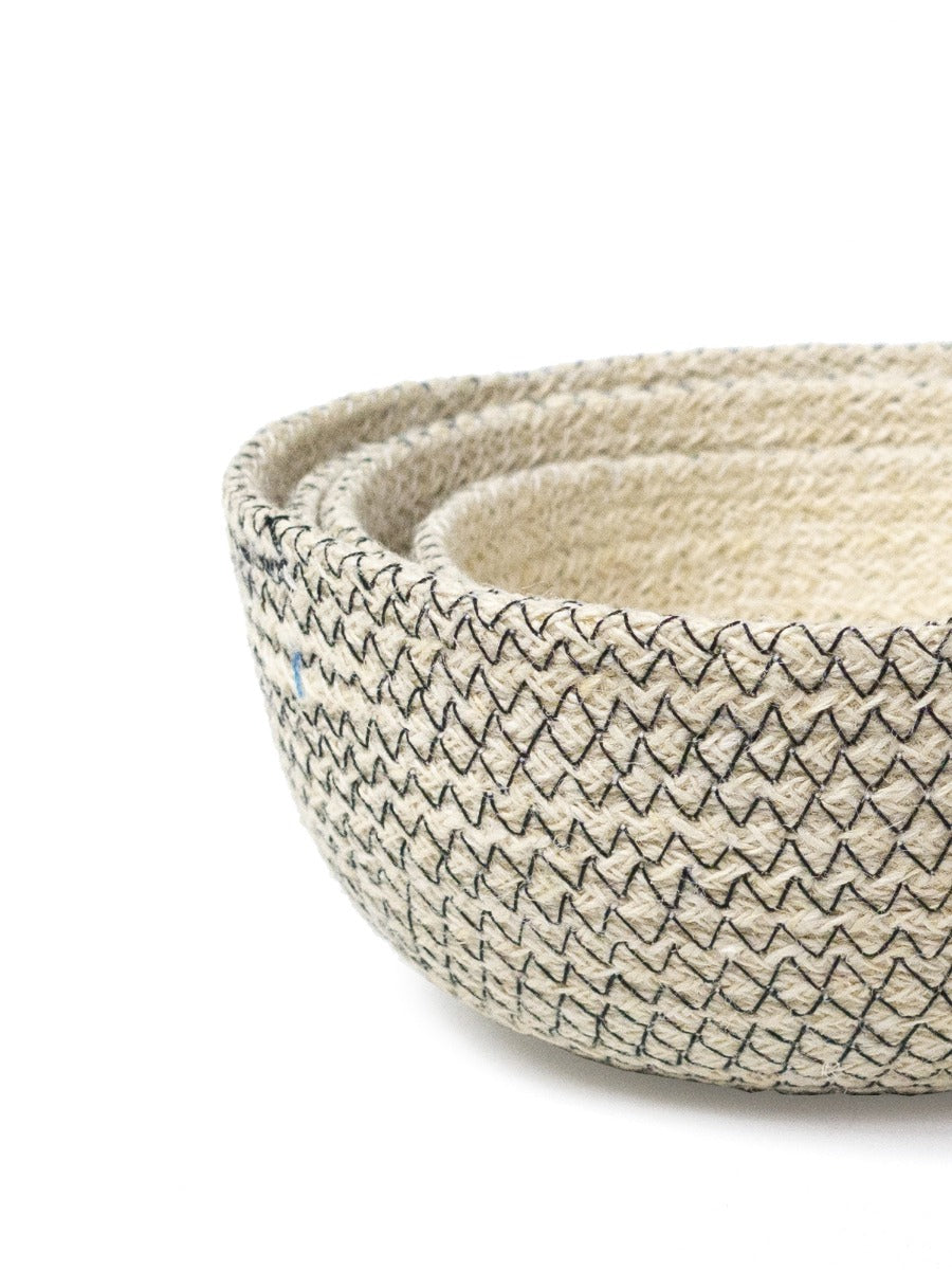 Amari Woven Jute Bowl Set – Handcrafted Storage Baskets (Set of 4)