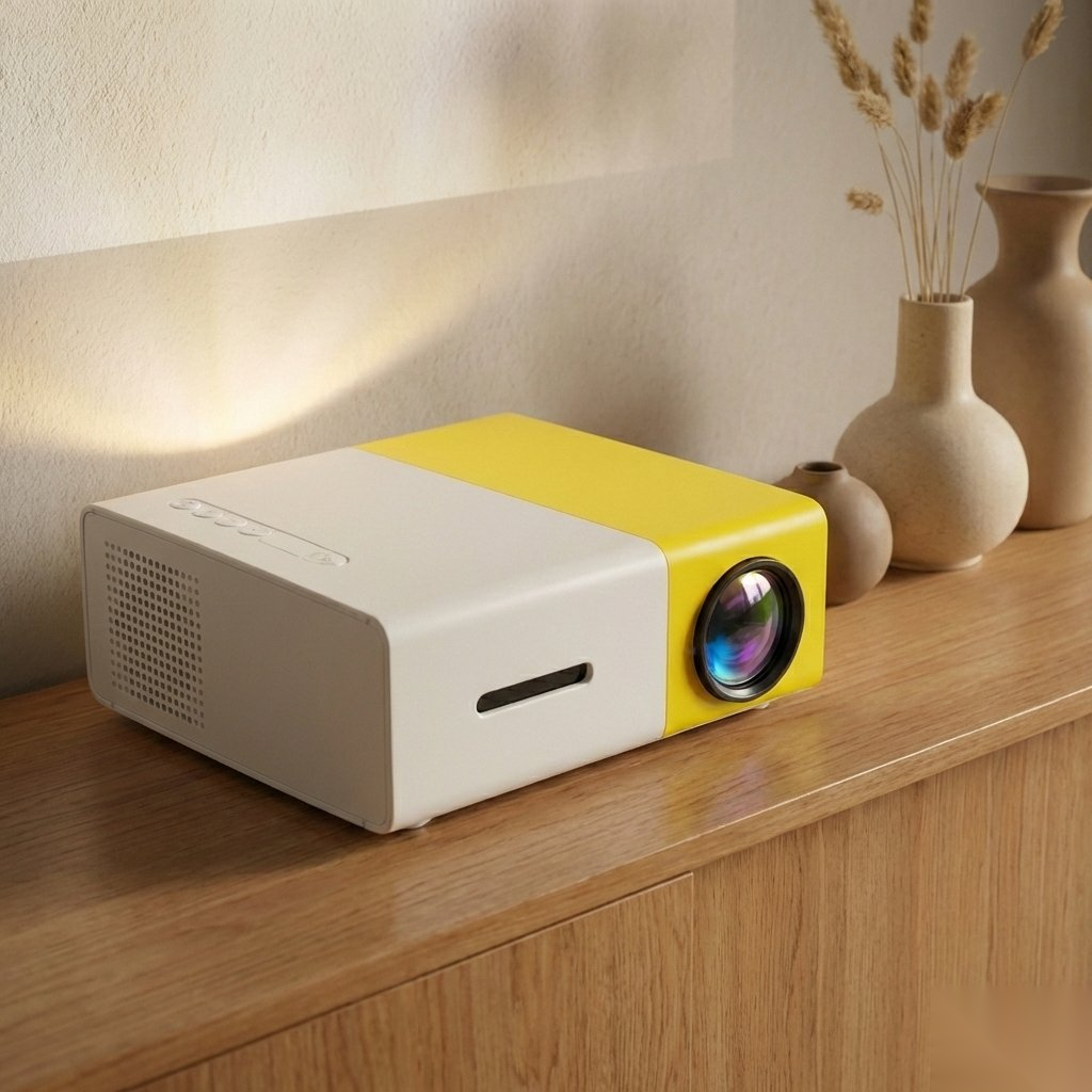 Mini Projector – 1080P Full HD Support, Portable LED Projector, 4K Video Playback, Multiple Connectivity Options