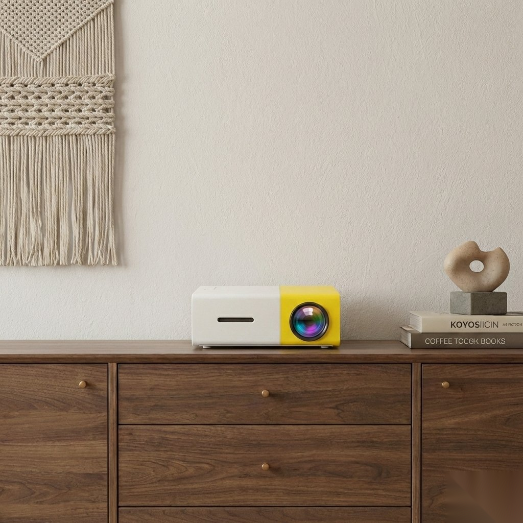 Mini Projector – 1080P Full HD Support, Portable LED Projector, 4K Video Playback, Multiple Connectivity Options